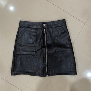 Shein leather skirt